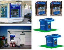 Оформление зоны банковского самообслуживания.